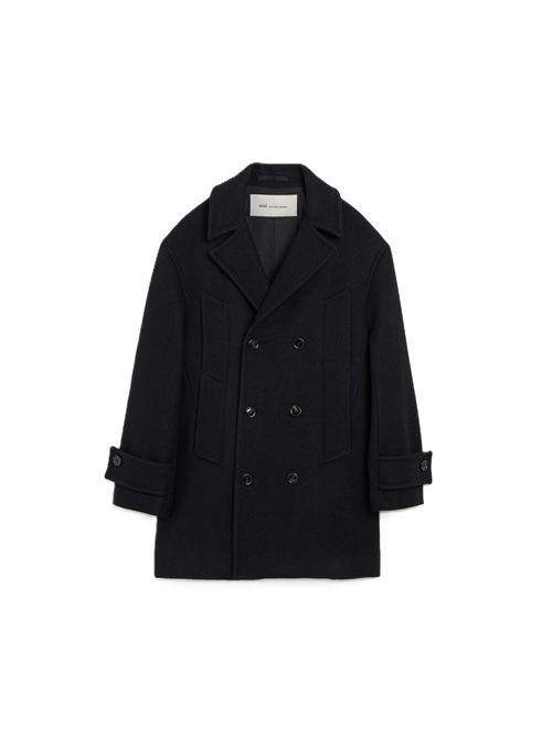 Caban corto in lana vergine. Ami Paris | FCO480.WV0078001 BLACK